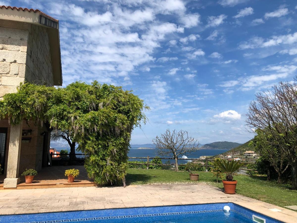 Casa Da Lomba Piscina Y Vistas Al Mar En Baiona Villa Exterior photo