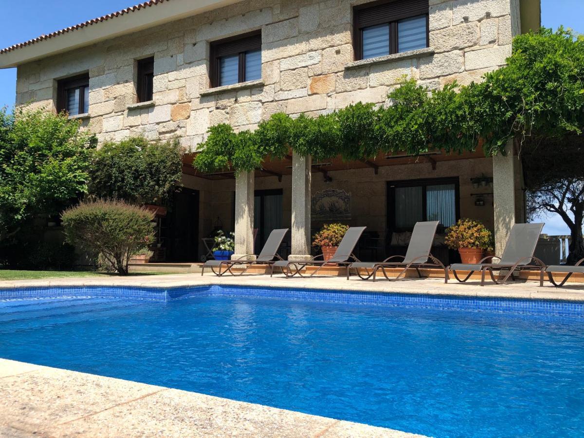 Casa Da Lomba Piscina Y Vistas Al Mar En Baiona Villa Exterior photo