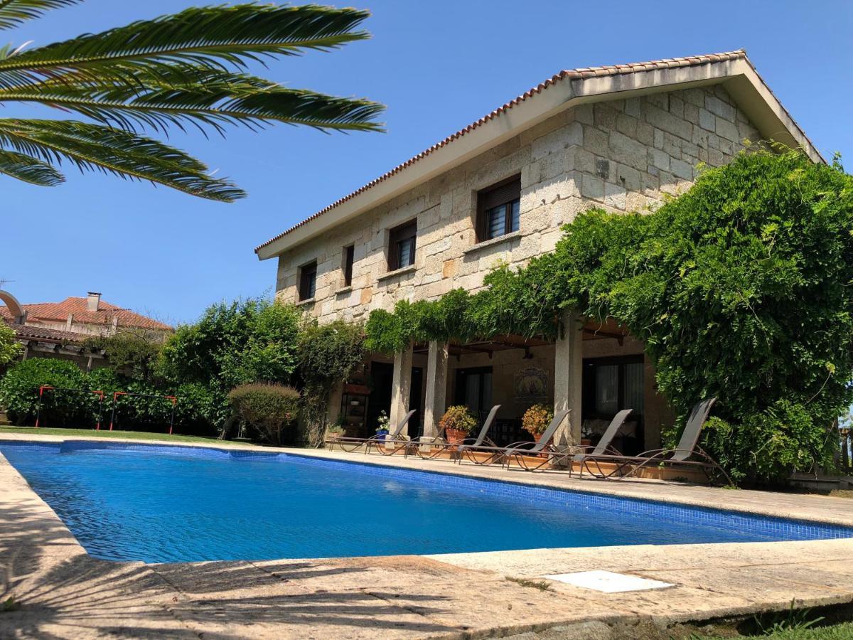 Casa Da Lomba Piscina Y Vistas Al Mar En Baiona Villa Exterior photo