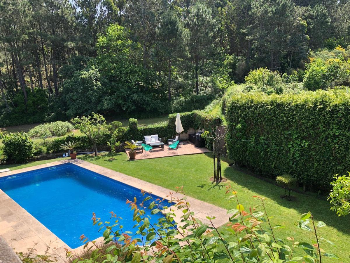 Casa Da Lomba Piscina Y Vistas Al Mar En Baiona Villa Exterior photo